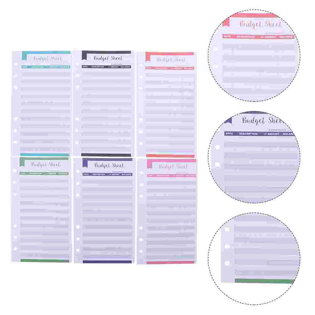 

Папка, бюджетные расходные листы для личного пользования (разные цвета)
