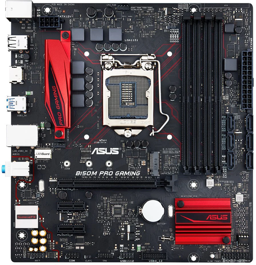 ASUS ROG STRIX B150 PRO GAMING Placa-mãe suporte Core i3-7100 i5