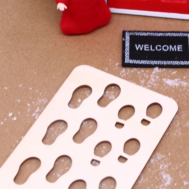 1Pc 1:6 Dollhouse Miniature Foot Pad Floor Rug Footpad Model Furniture Accessories For Doll House Decor Kids Toys 2