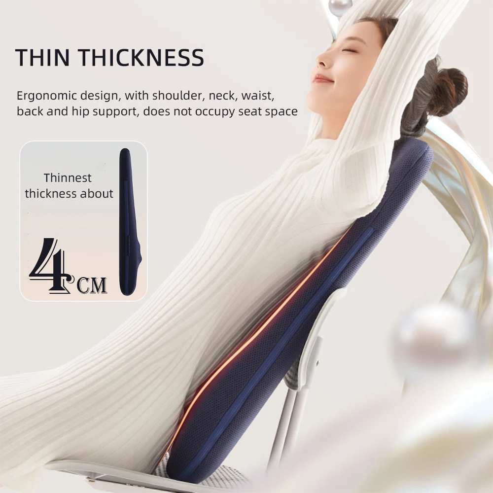 Walk Up and Down Back Massage Chair Cushion 3D Shiatsu Kneading Spot Massage Back Pad Full Body Lumbar Waist Backrest Massager