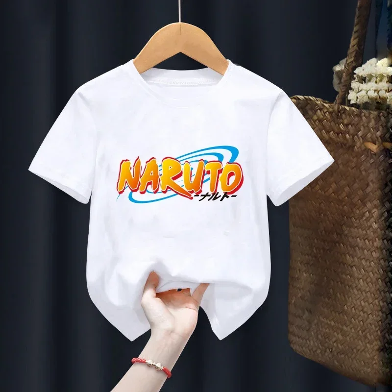 Summer Anime Naruto Children T-Shirt Kawaii Cartoon Print Tshirt Casual Short Sleeve Cotton Top Kid Boy Girl Clothing Baby Tee 2