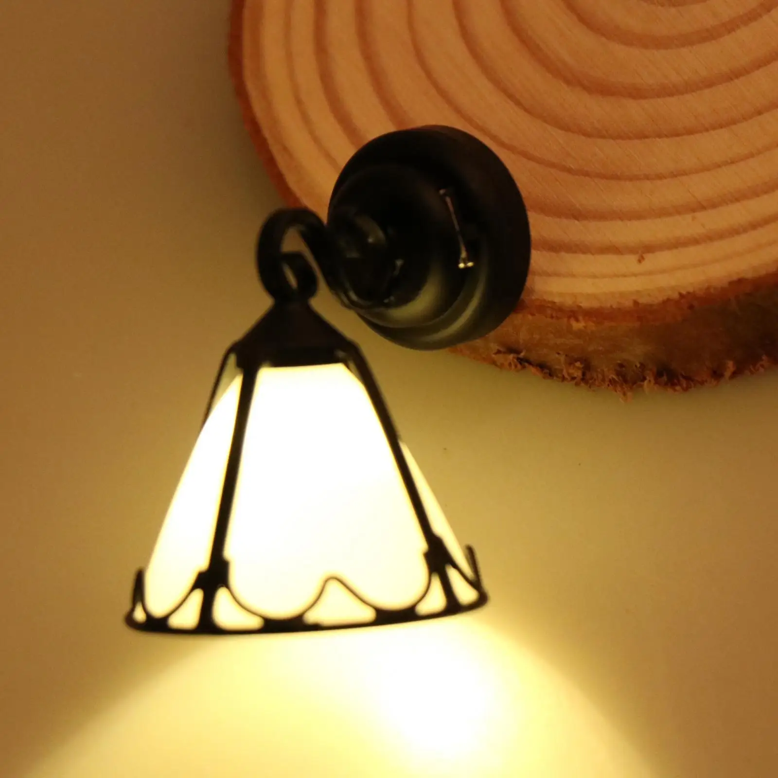 

1:12 Scale Dollhouse LED Wall Lamp Micro Landscape Life Scene Metal Wall Sconces for Halls Garden Living Room Bedroom Decor