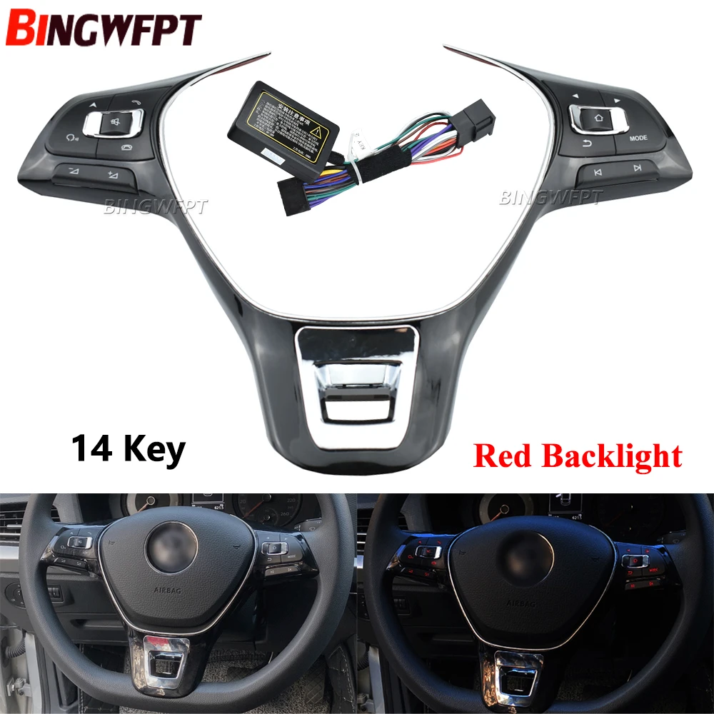 Multifunctional steering wheel buttons For VW POLO Golf Touran Passat 2016 2017 2018 AliExpress