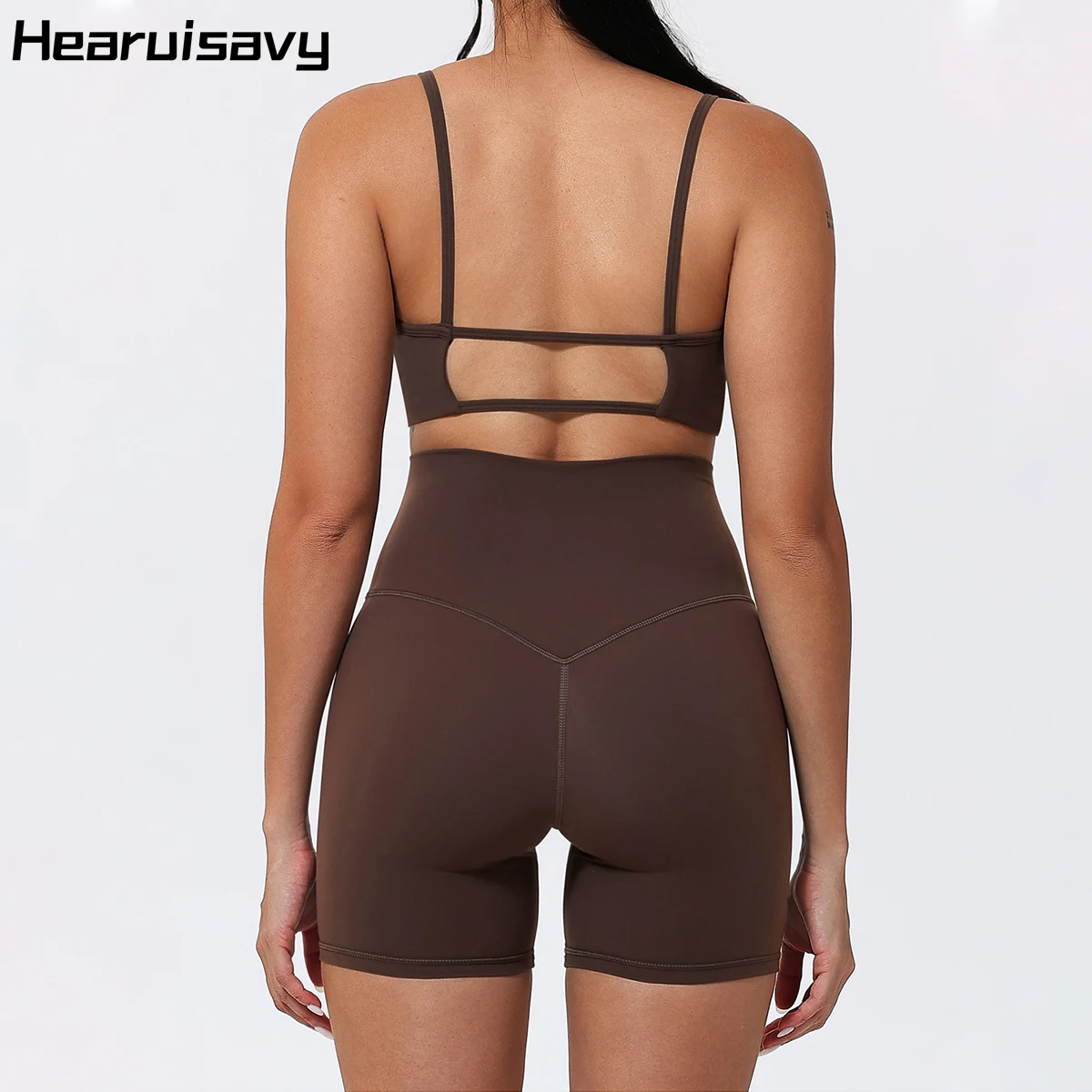 Hearuisavy Sports Bra Set 2Pcs Women High Waist Running Fitness Leggings Gym Breathable Anti-Shock Back Support Yoga Top Female