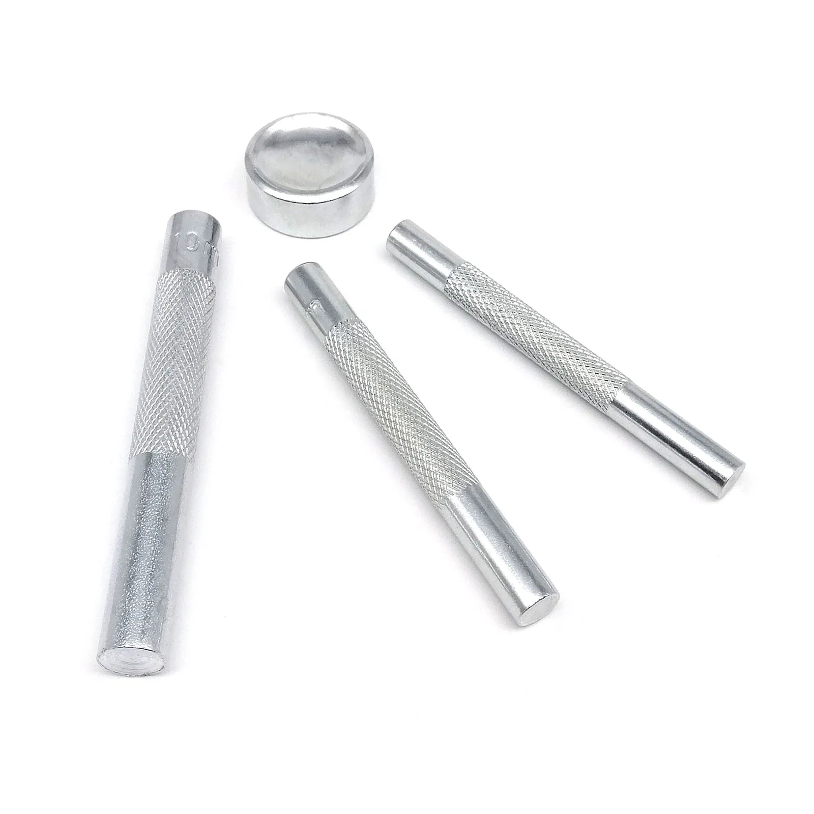 Stanzwerkzeug, Stahlstange für Durchmesser 6 mm, 8 mm, 10 mm, Metall-Doppelkappe, seitliche runde Niete, Nagelkopf-Spike-Bolzen – Detail 18