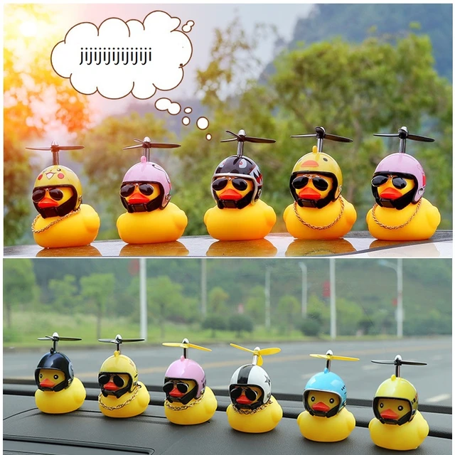 Car Decorations Bike Duck Bicycle Propeller Rubber Duck with