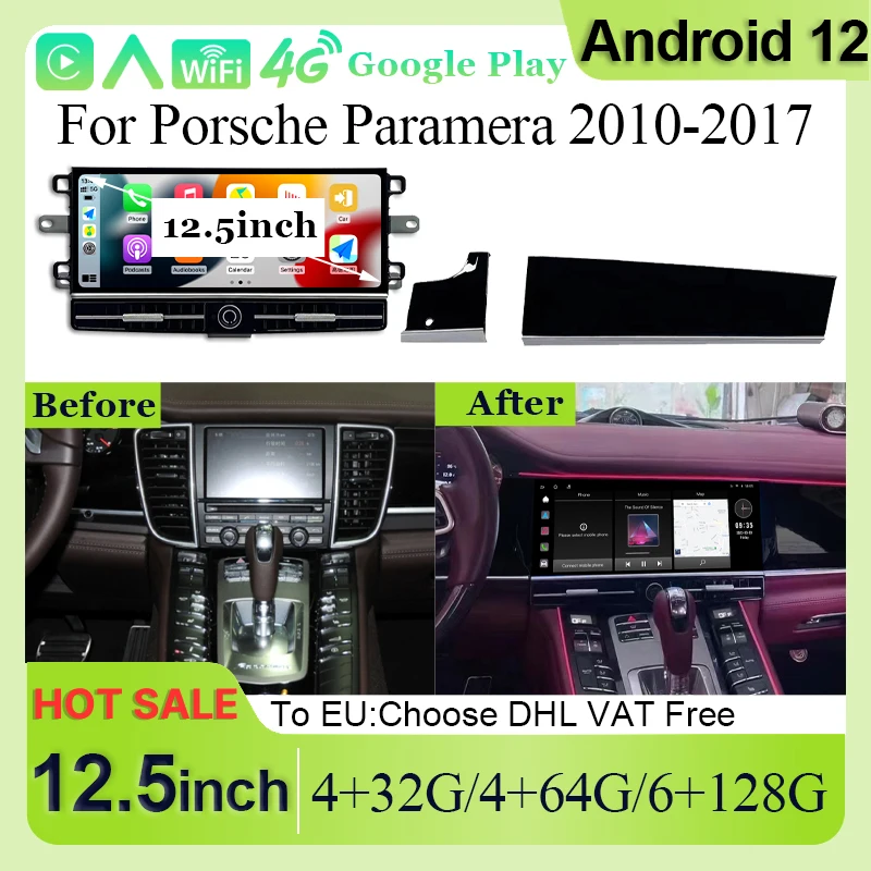 

Новый стиль Android 12 автомобильное радио для Porsche Panamera 2010-2017 экран мультимедийный плеер GPS Навигация DVD Авто Стерео Carplay 4G