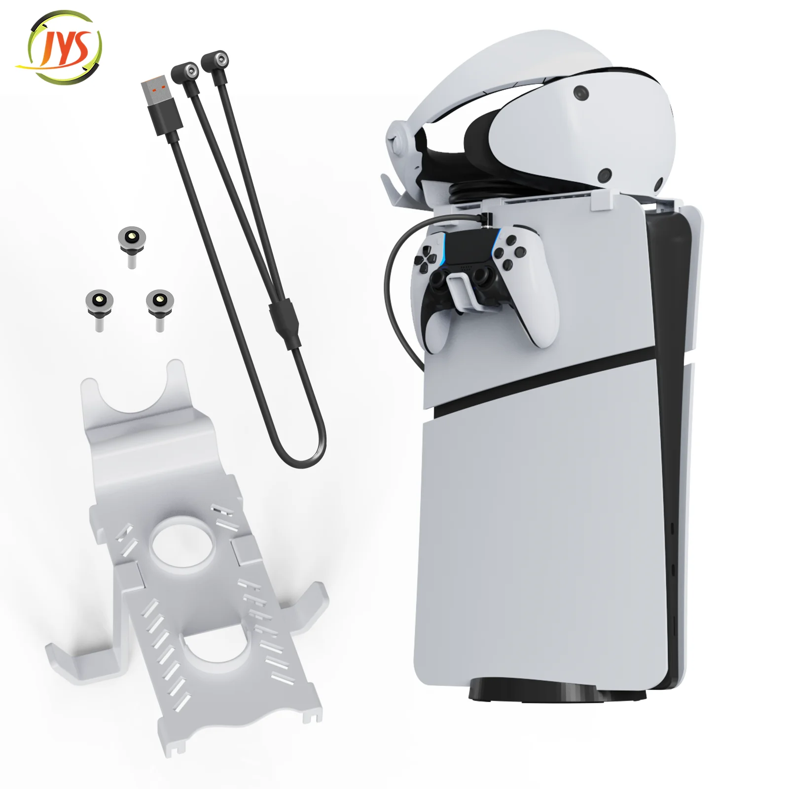 Per Ps5 Slim Host Top Vr Storage Staffa Per Portapacchi Vr2 Con Ricarica Di Aspirazione Magnetica 1 To2 Cablata