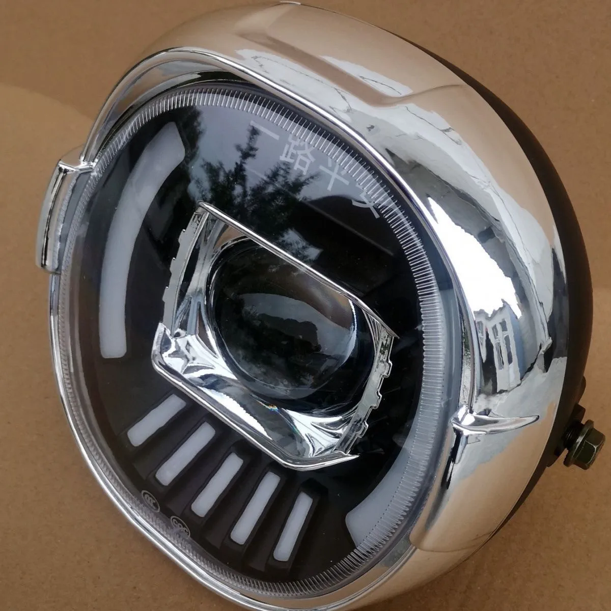 12V-80V 범용 LED 전조등 전기 삼륜차용 초고휘도 레트로 전조등 조립품 하이빔 개조 액세서리