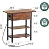 End Table with Charging Station, Flip Top Side Table with USB Ports and Outlets, Sofa Couch Table Bedside Table 3