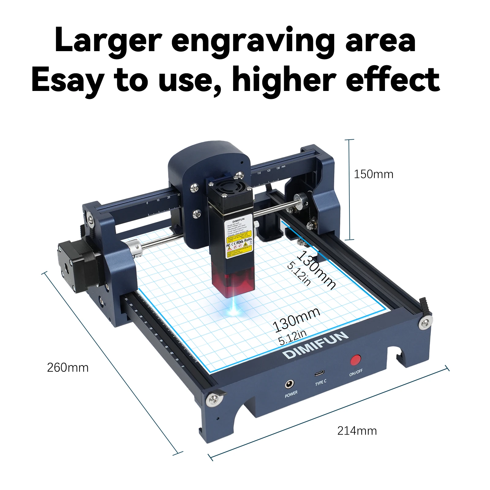 DIMIFUN Laser Engraving 2.5W High Precision Leaf Engraving 30W Electric Laser Cutting Machine LightburnGRBL CNC Wood Acrylic