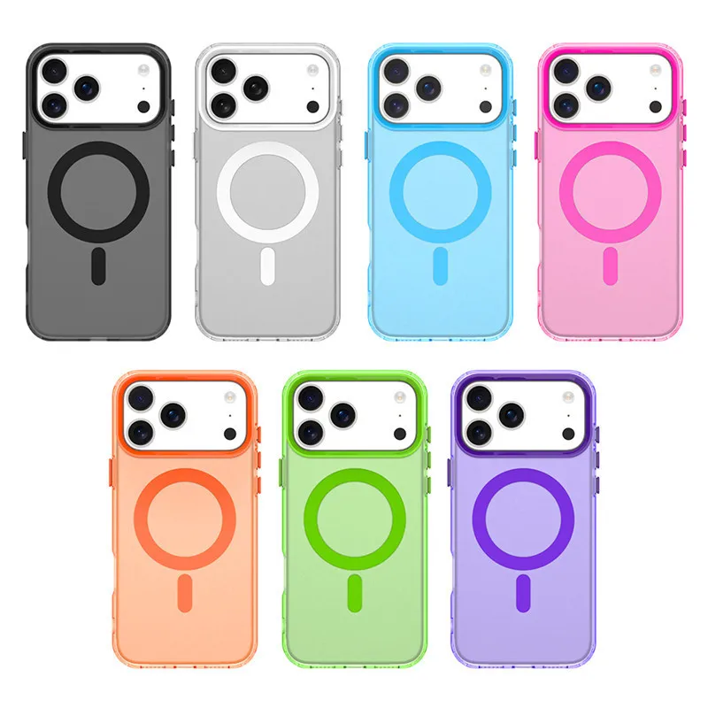 Translucent Candy Color Matte Shockproof Protective Phone Case