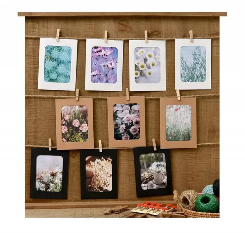 창의적인 DIY 종이 사진 프레임, 사진 골판지 액자, 집 벽 침실 장식 액자, 팩당 10 개, 5 인치, 6 인치, 7 인치