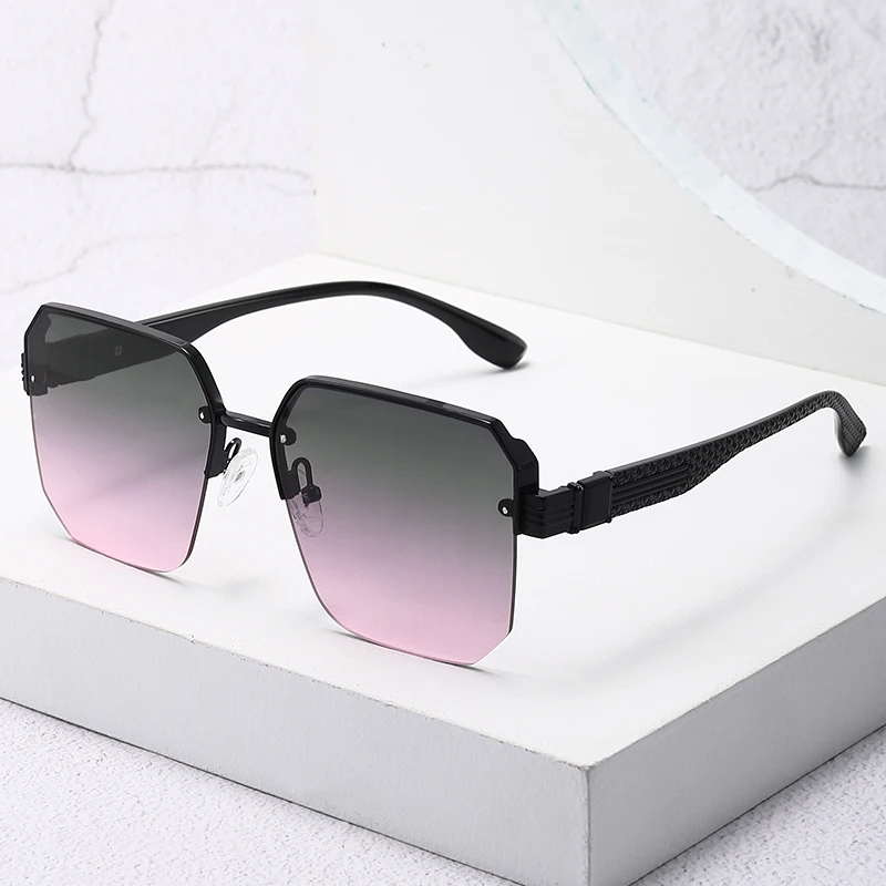 1/2PCS New Metal Fashionable Large Frame Sunglasses, Fashionable Multifunctional Driving High-end Car Sunglasses 1204