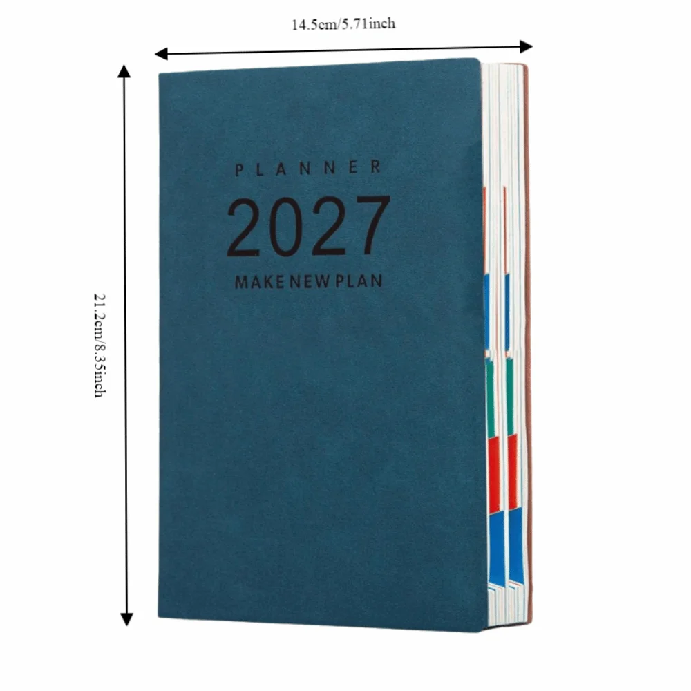 Agenda Portatile A5 2027 in Inglese, Manuale di Efficienza, Pianificatore A5, Quaderno per Appunti e Pianificazione Aziendale - immagine 6