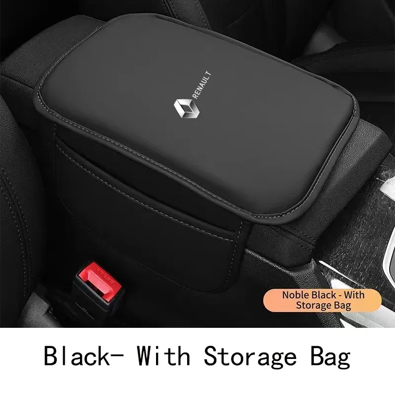 Leather Car Armrest Box Pad Central Protective Cover for Renault Megane 2 3 Clio 4 Captur Kadjar Fluence Zoe Auto Accessories