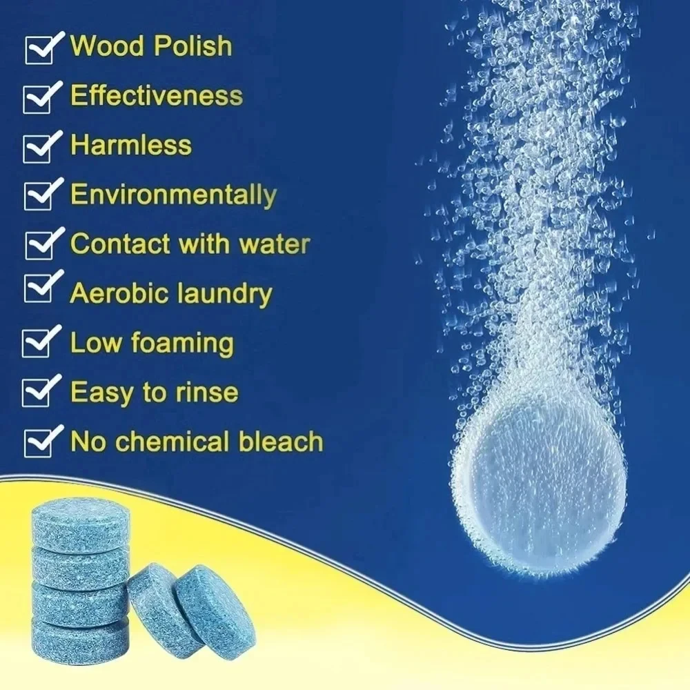 Car Windshield Glass Concentrated Washing Tablets Car Effervescent Washer Liquid Wiper Glass Solid Cleaning Tablets