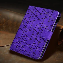 Custodia per tablet in pelle con texture a rombi elegante