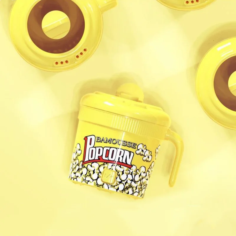 Fully Automatic Mini Popcorn Machine 1L with Visible Lid Household Multi-function 350W Popcorn Machine