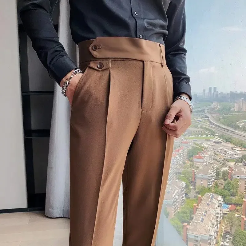 Men's Nine-Point Two-Piece Suit Pants Business Casual Straight Leg Loose Fit business pants suit pants men pants
