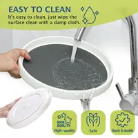 ถาดหมุนกันลื่นแบบหมุนได้เดี่ยว สำหรับจัดระเบียบเครื่องเทศในครัว ตู้เก็บของ ห้องน้ำ ตู้เย็น 5