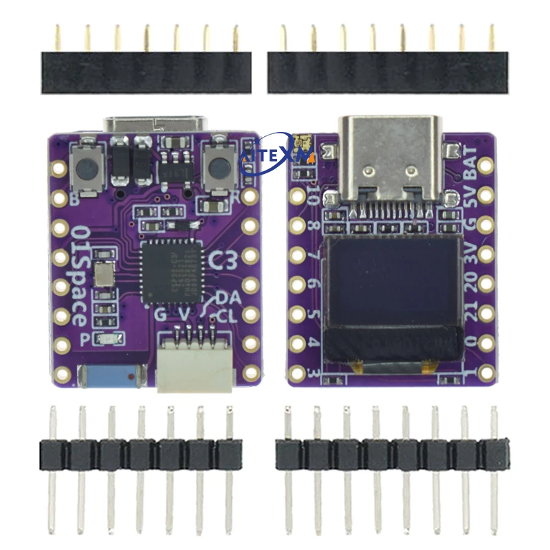 ESP32-C3-0.42LCD is a tiny WiFi & BLE IoT board with 0.42-inch