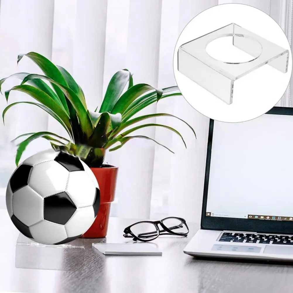 

Multi-purpose Ball Holder Transparent Acrylic Ball Display Stands Stable Structure for Football Basketball for Soccer for Home