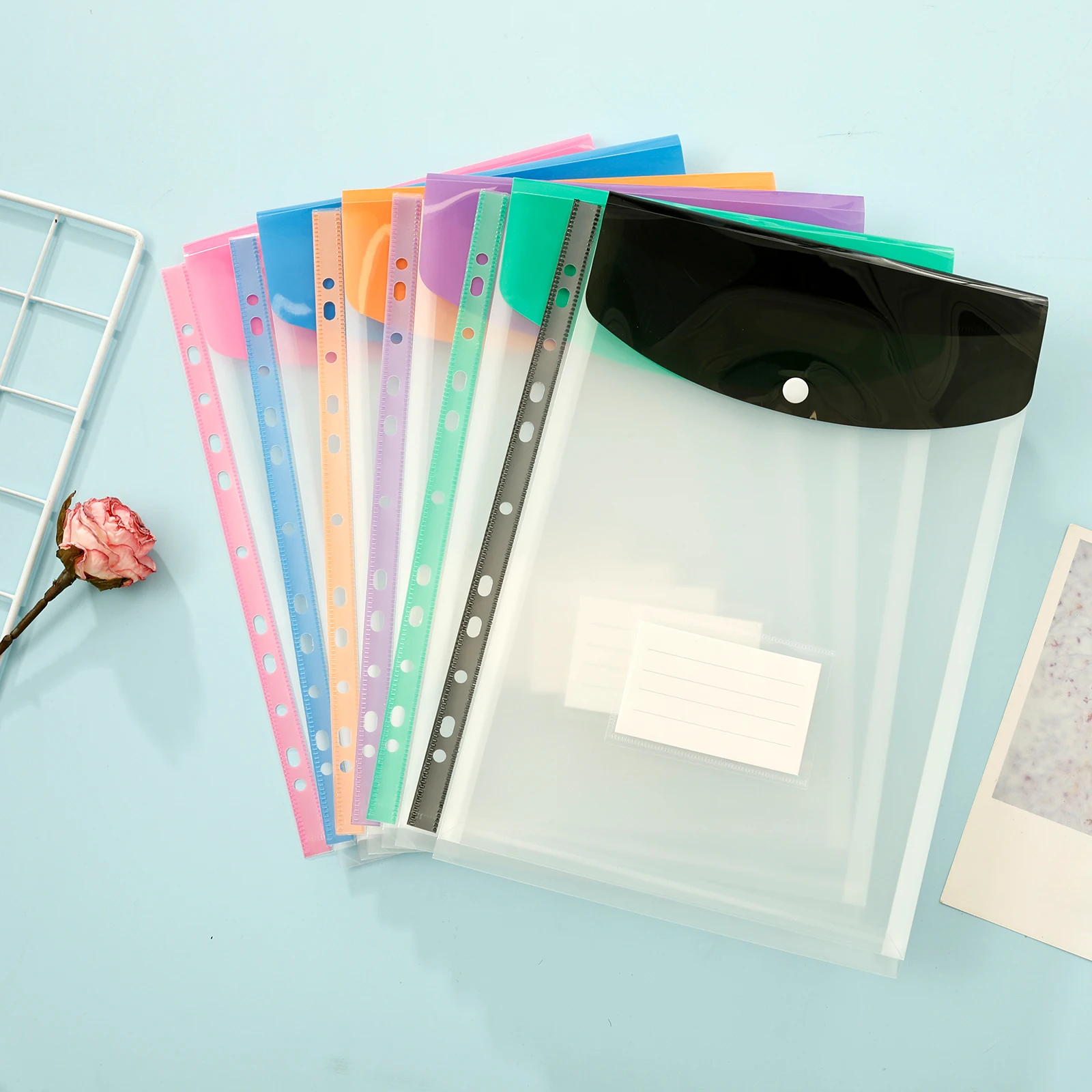 Waterproof PP Binder Pocket Folders for School Office