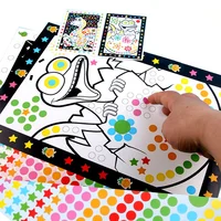 10 Sheets/Lot Funny Puzzle Dot Stickers For Kids Cute Cartoon Animal Drawing Mosaic Sticker Children Early Educational Patience 1