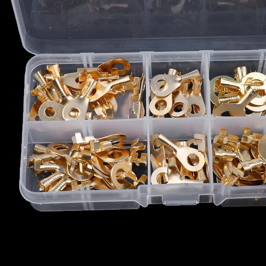 100 Pieces Non Insulated Wire Terminals for Household Vehicles