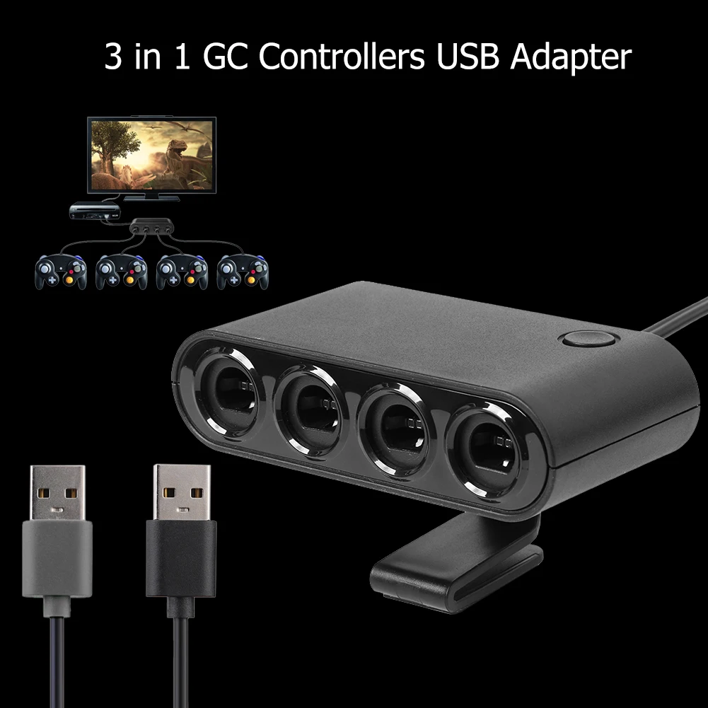 3 in 1 GC 컨트롤러 어댑터, 닌텐도 스위치 Wiiu/PC 게임패드 컨버터에 호환 가능