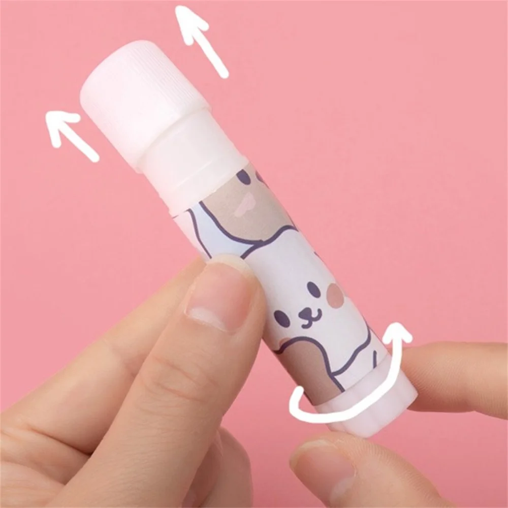 2Pcs Cute Cartoon Solid Plastic High Viscosity Glue Stick For Children  Office Stationery Supplies