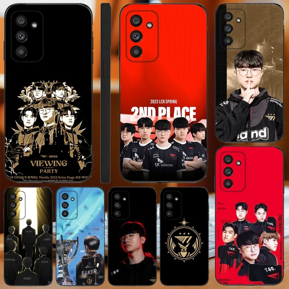 Мягкий черный чехол для телефона T1 Team L-Lols LPL для Samsung Galaxy A13,A21s,A22,A31,A32,A52,A53,A71,A80,A91