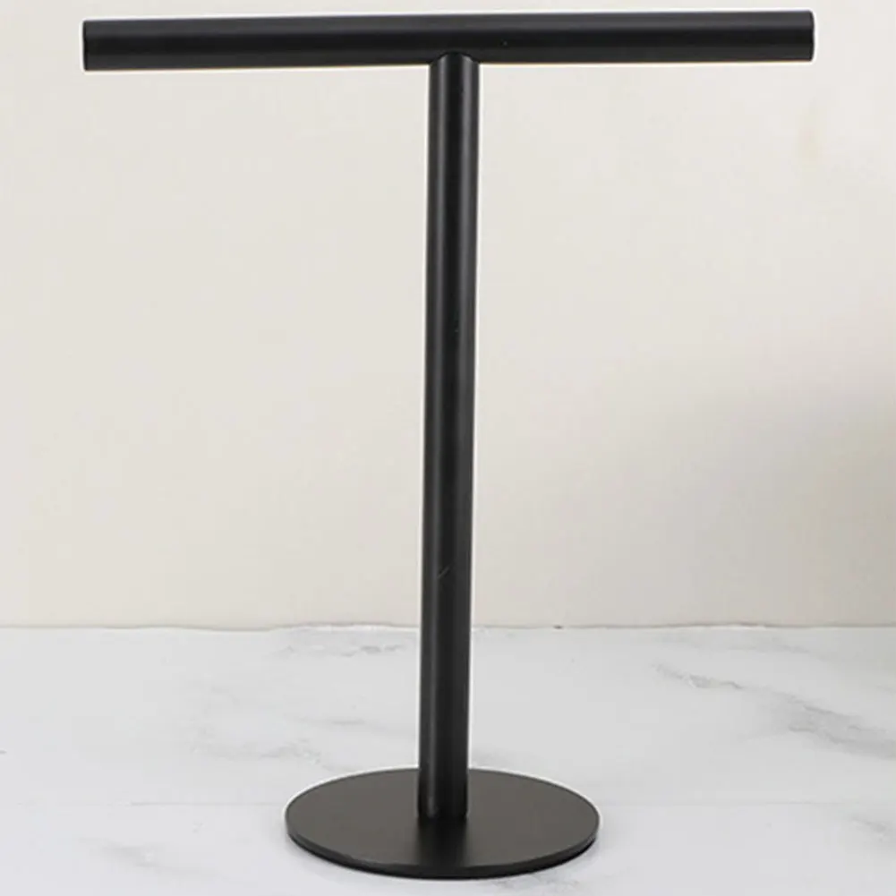 Stainless Steel Hand Towel Holder T-Shape Towel Bar Rack Bath Towel Bar Stand for Bathroom Kitchen Vanity Countertop