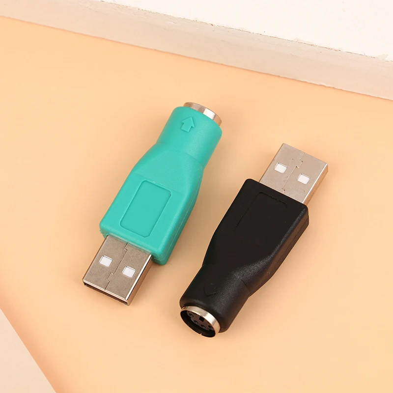 1pc PS2 To USB Male Adapter For Computers PC Laptop Mouse Keyboard USB Male To Connector Keyboard Adapter Head usb adapter,usb adapter cable,usb cable adapter,conversion cable adapter,type to usb adapter