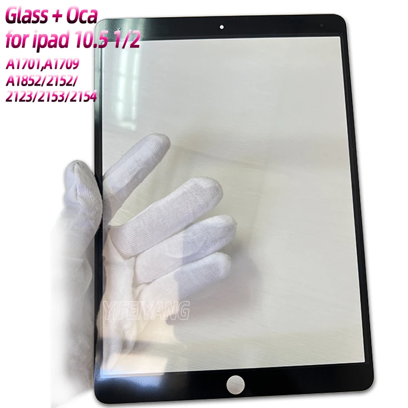 10Pcs 100% A Quality New Outer Front Glass With OCA For Apple iPad Air 2 Pro 9.7 10.5 mini 4 5 6  Outer Panel Replacement