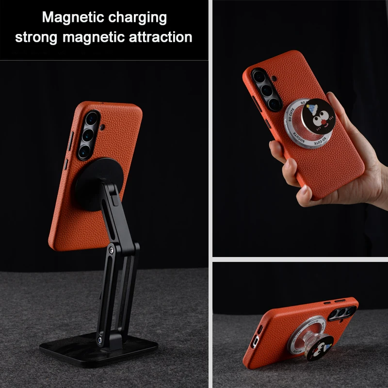Luxurious Melkco Genuine Leather Phone Case with Magnetic Cover