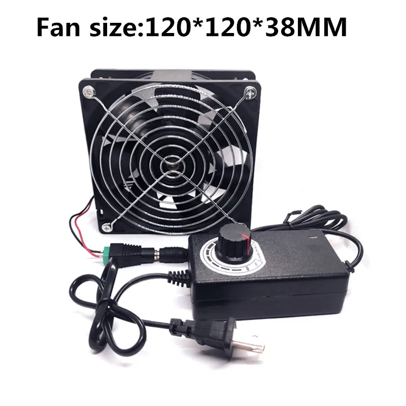 Ventilador Original para Delta Ventilador de Alta Velocidade com Regulador de Potência Alto Volume de ar 12v 2.7a 120x38 mm Qfr1212ghe Novo - Imagem 4