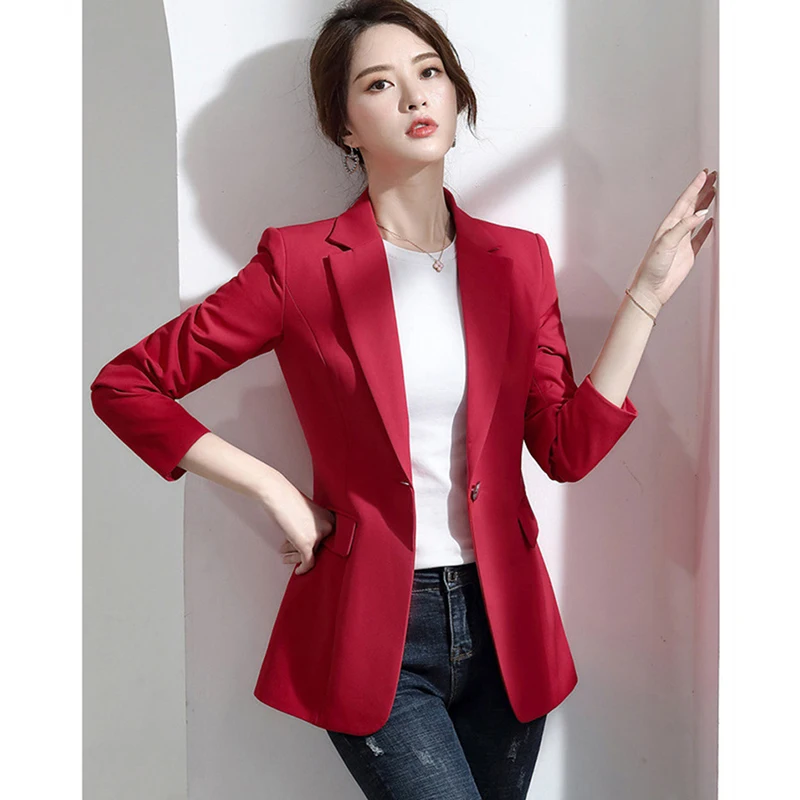 New Casual Suit Jacket Spring and Autumn Slimming Business Suit Jacket Women's Suit Jacket