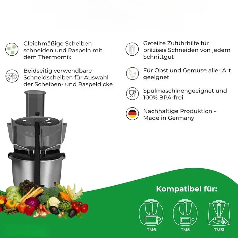 Vegetable Cutter Shredder Grater for Thermomix TM5 TM6 TM31