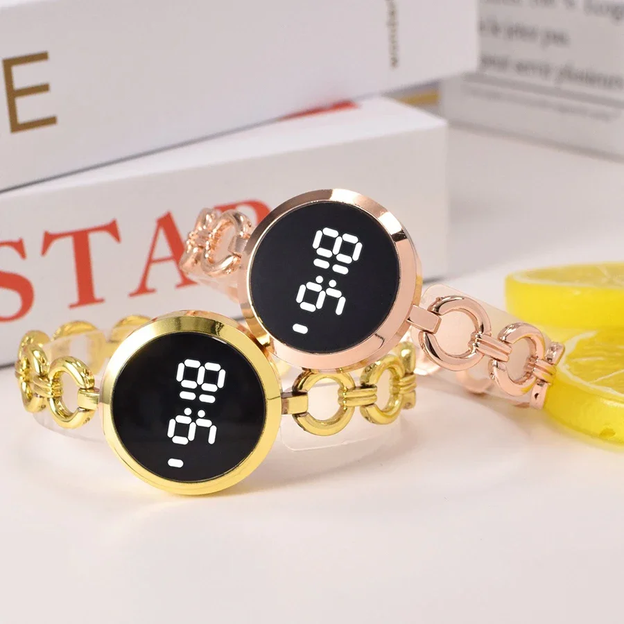 MAYZHISU Fashion Watch for Women Luxury Ladies Touch Screen Wristwatch LED Digital Clock Bracelet Electronic Watch for Girls