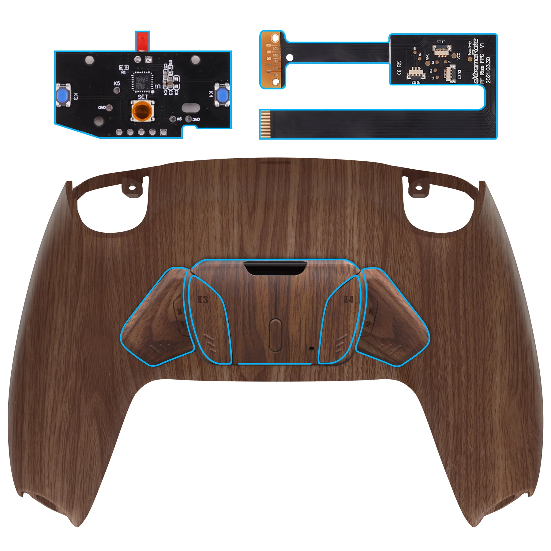 Placa de Atualização, Back Shell, 4 Botões