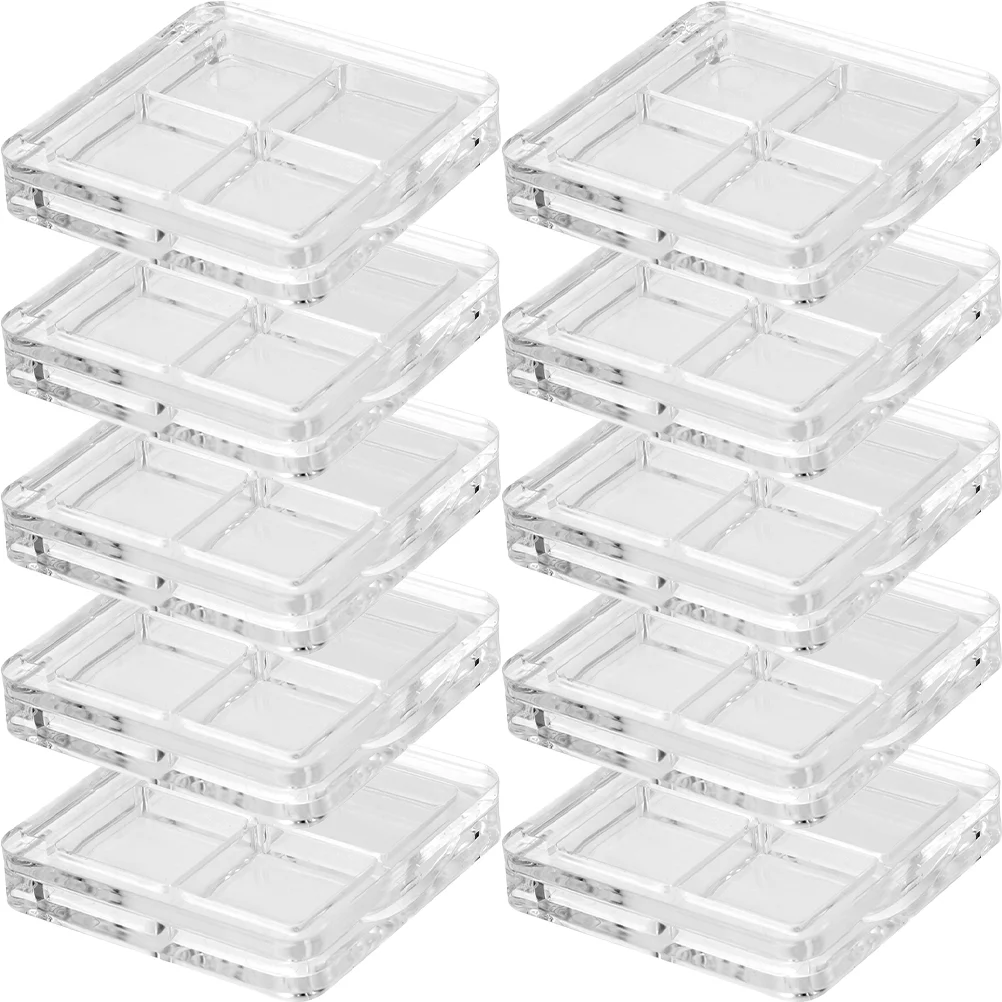 

10 Pcs Green Eyeshadow Box Container Empty Pallets Blush Palette Cases Pigment Tray DIY Pan Miss