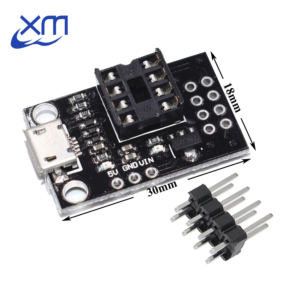 

Подключаемая макетная плата для ATtiny13A/ATtiny25/ATtiny45/ATtiny85, редактор программирования, разъем питания Micro Usb A51