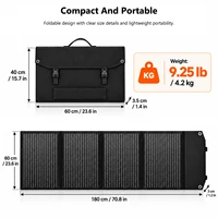 Panneau solaire pliable 200W, chargeur solaire compatible avec station d'alimentation portable, camping en plein air, alimentation pour camping-car, usage domestique, jardin, toit 2