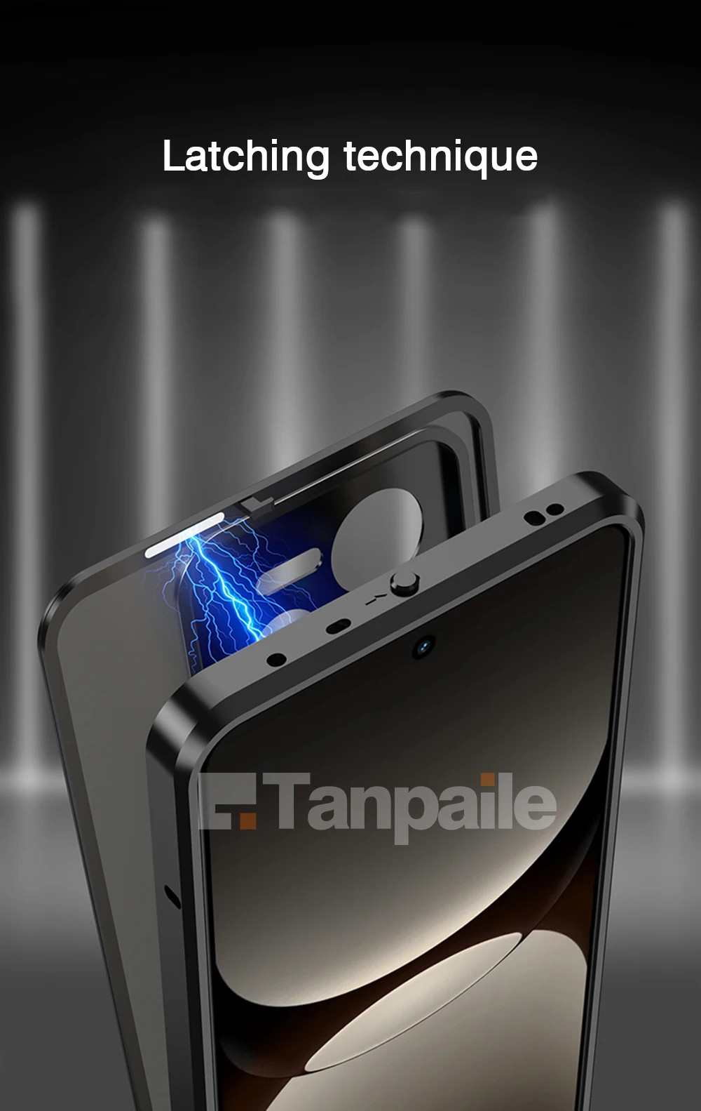 Premium Aluminum Metal Bumper Case with Tempered Glass Protector