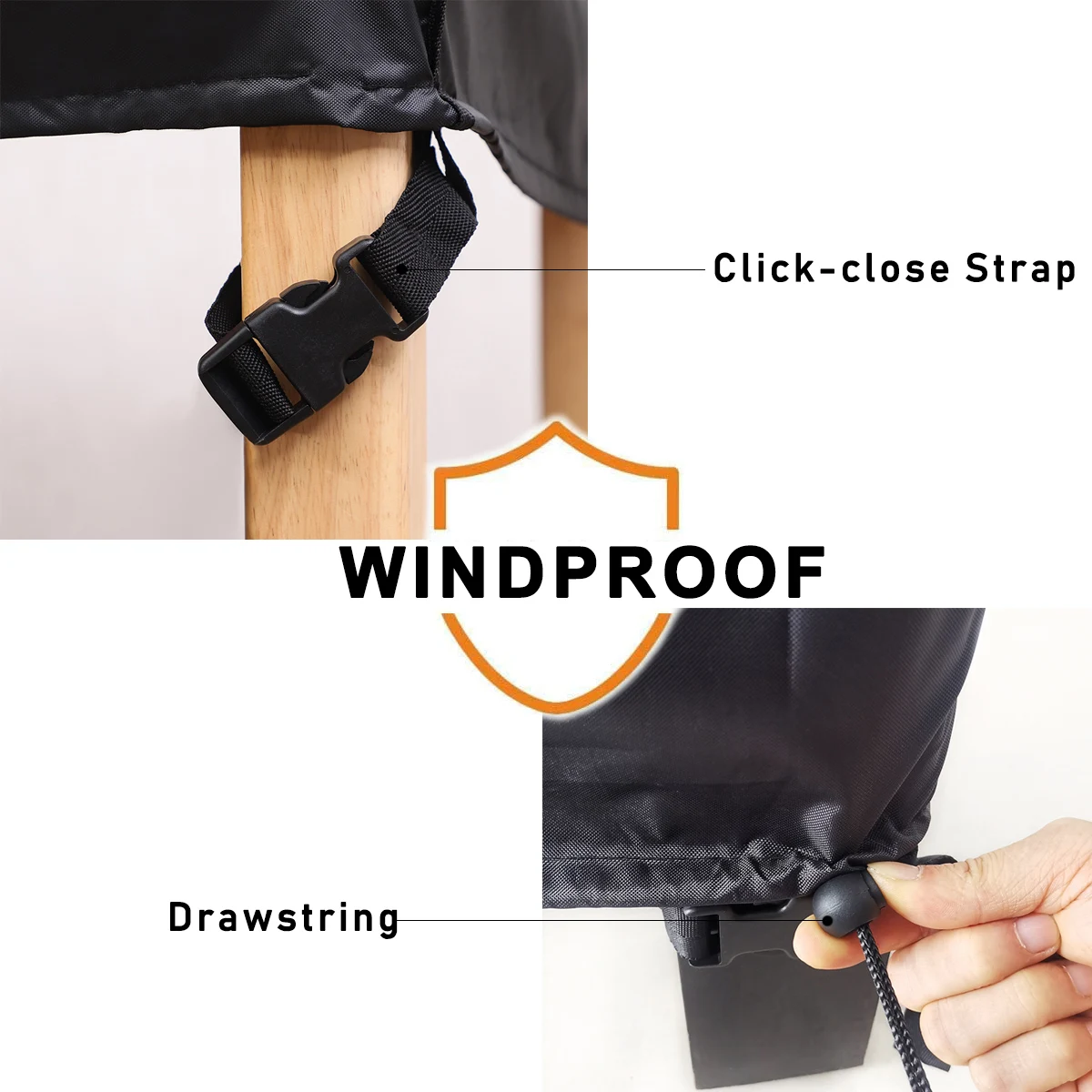 Wind-Proof Anti-UV Waterproof Outdoor Patio Furniture Covers Garden Snow Outdoor Rain Cover for Sofa Table Chair Extra Large patio furniture cover