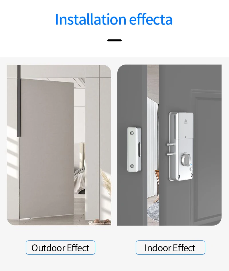 Tuya Smart Door Lock Indoor Invisible Wood Door Magnetic Lock IC Card APP Remote