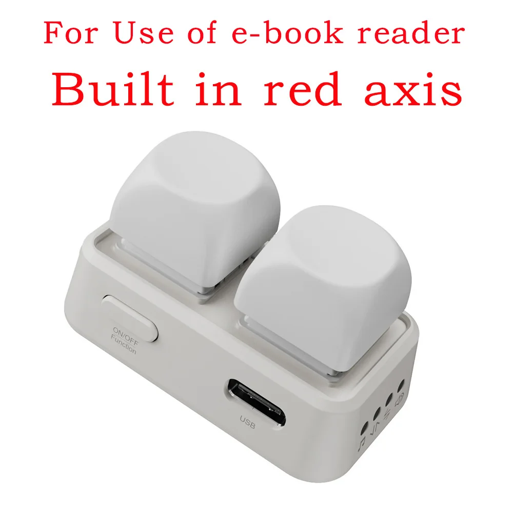 Bluetooth Dual Button Keypad Remote for E-book Page Turning and Video Swiping
