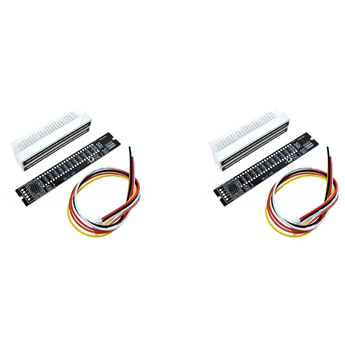 

2X Mini Dual 12 Level Indicator VU Meter Stereo Amplifier Board Adjustable Light Speed Board with AGC Mode, DIY KITS